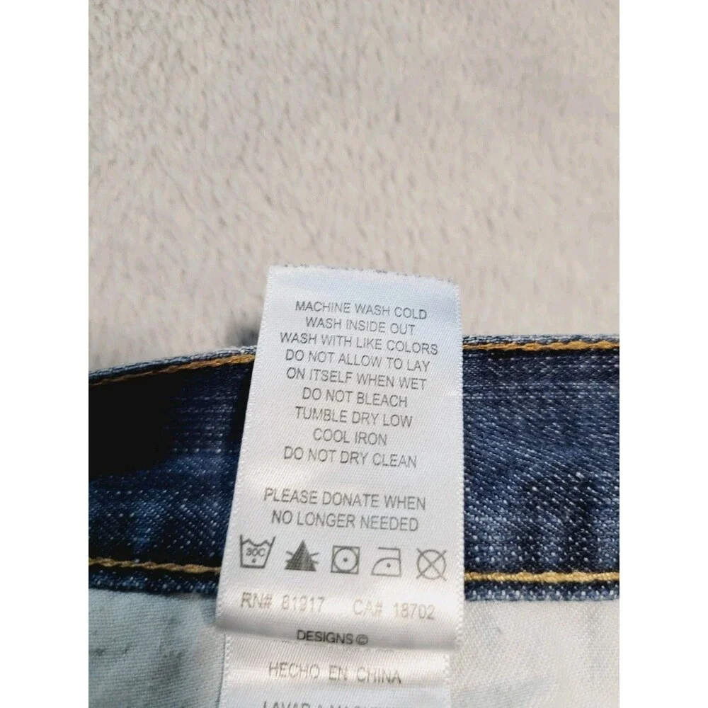 Levi's 505 Regular Fit Straight Leg Denim Jeans Dark Blue Wash Size 30x30